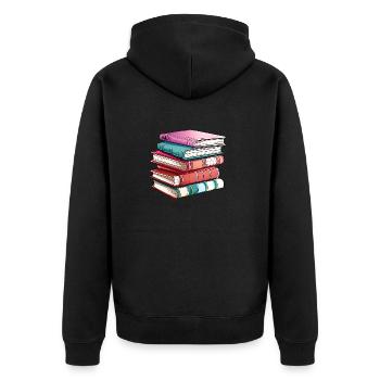 Lecture de livres Amateur de livres cadeaux Lecteur de livres cadeaux - Veste à capuche bio Premium Unisexe - noir - Dos - Nico (187cm)