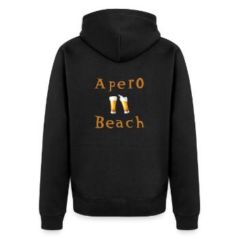 Apéro beach - Veste à capuche bio Premium Unisexe - noir - Dos - Nico (187cm)