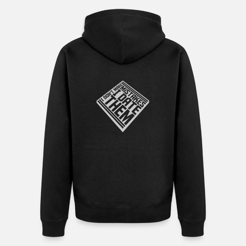 Date Erreurs Citation Logo - Veste à capuche bio Premium Unisexe - noir