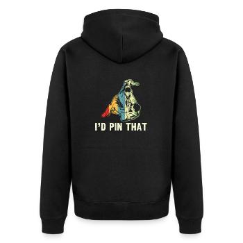 BJJ Brazilian Jiu-Jitsu - Unisex Premium Organic Zip Hoodie - black - Back - Nico (187cm)