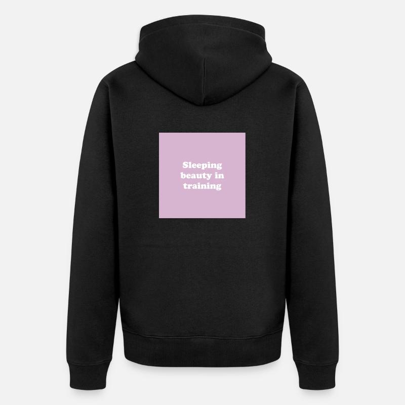 Sleeping beauty in training - Veste à capuche bio Premium Unisexe - noir