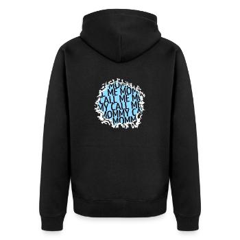 beach statement adopted gift idea bitcoins love - Unisex Premium Bio Zip Hoodie - Schwarz - Hinten - Nico (187cm)