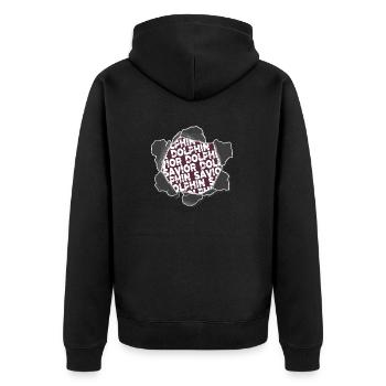 gift idea child happy art deer africa - Unisex Premium Bio Zip Hoodie - Schwarz - Hinten - Nico (187cm)
