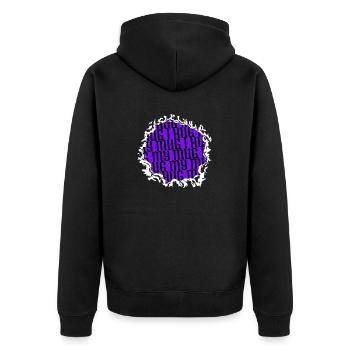 happy funny sayings awesome present idea funny - Unisex Premium Bio Zip Hoodie - Schwarz - Hinten - Nico (187cm)