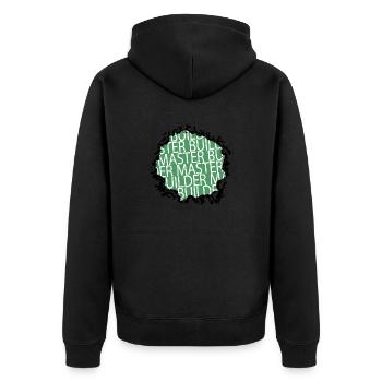 robotics robot engineering biomedical engineering - Unisex Premium Bio Zip Hoodie - Schwarz - Hinten - Nico (187cm)