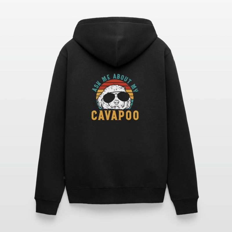 Cavapoo Cavoodle Capoodle Dog Unisex Premium Organic Zip Hoodie
