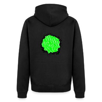Happy Fun Gift Idea Vegetable Joke Gift - Unisex Premium Organic Zip Hoodie - black - Back - Nico (187cm)