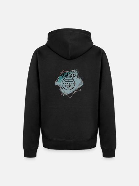 FOILGAS 90s - Unisex Premium Bio Zip Hoodie - Schwarz