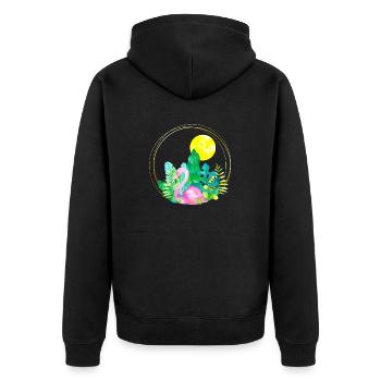 Été - Veste à capuche bio Premium Unisexe - noir - Dos - Nico (187cm)