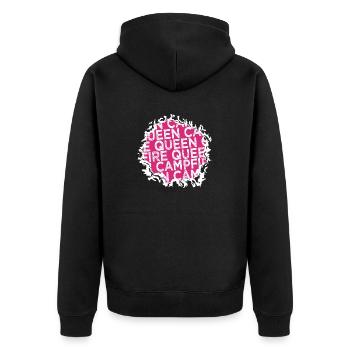 geburtstagsgeschenkidee lieben falbkatze - Unisex Premium Bio Zip Hoodie - Schwarz - Hinten - Nico (187cm)