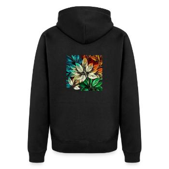 The plant - Unisex Premium Organic Zip Hoodie - black - Back - Nico (187cm)