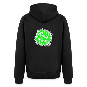 végétarien blague anniversaire plante go vegan légume - Veste à capuche bio Premium Unisexe - noir - Dos - Nico (187cm)