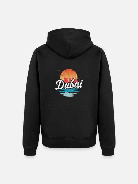 Dubai - Unisex Premium Organic Zip Hoodie - black