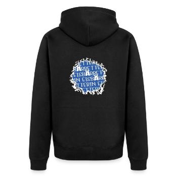 klima animal rights spruch geburtstagsgeschenkidee - Unisex Premium Bio Zip Hoodie - Schwarz - Hinten - Nico (187cm)