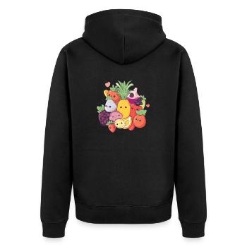 Nos amis les fruits - Veste à capuche bio Premium Unisexe - noir - Dos - Nico (187cm)