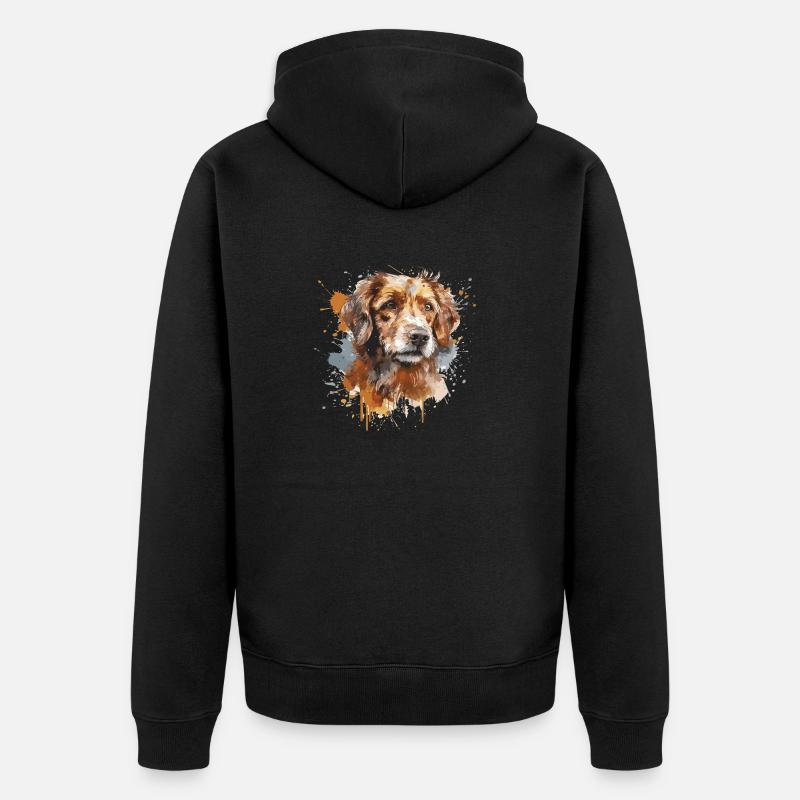 Chemise pour chien - Veste à capuche bio Premium Unisexe - noir