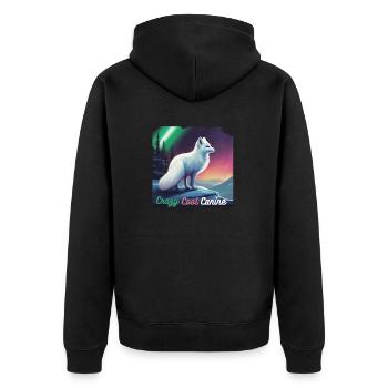 Renard arctique fou - Veste à capuche bio Premium Unisexe - noir - Dos - Nico (187cm)