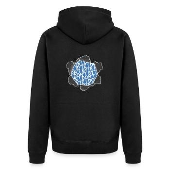 geek witzig spruch dogge bluthund geschenk - Unisex Premium Bio Zip Hoodie - Schwarz - Hinten - Nico (187cm)