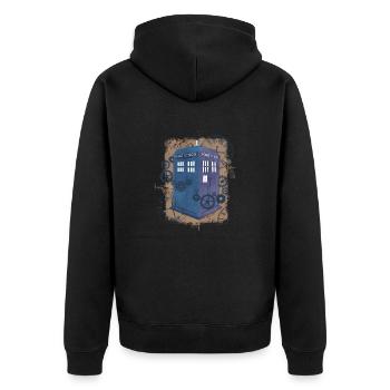 Steampunk policebox - Veste à capuche bio Premium Unisexe - noir - Dos - Nico (187cm)