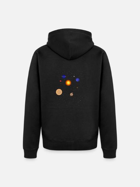 Weltall - Unisex Premium Bio Zip Hoodie - Schwarz
