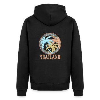 Thaïlande - Veste à capuche bio Premium Unisexe - noir - Dos - Nico (187cm)