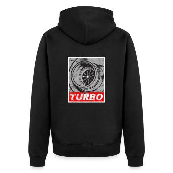 Cadeau de réglage de la pression de suralimentation du turbocompresseur turbo - Veste à capuche bio Premium Unisexe - noir - Dos - Nico (187cm)