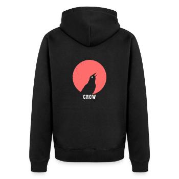 corbeau - Veste à capuche bio Premium Unisexe - noir - Dos - Nico (187cm)