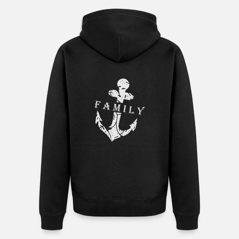 ancre - Veste à capuche bio Premium Unisexe - noir