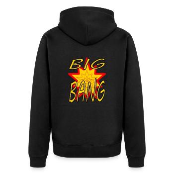 Big Bang Theory Explosion - Unisex Premium Organic Zip Hoodie - black - Back - Nico (187cm)