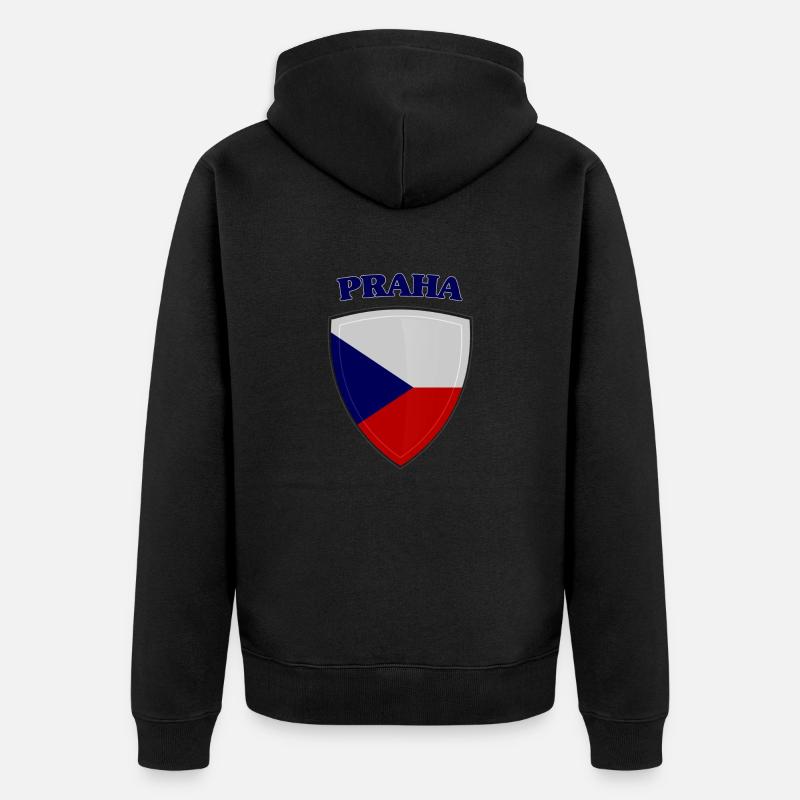 Prague - Veste à capuche bio Premium Unisexe - noir