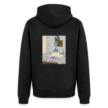 1184 claque de cafard de botte d'église - Veste à capuche bio Premium Unisexe - noir - Dos - Nico (187cm)