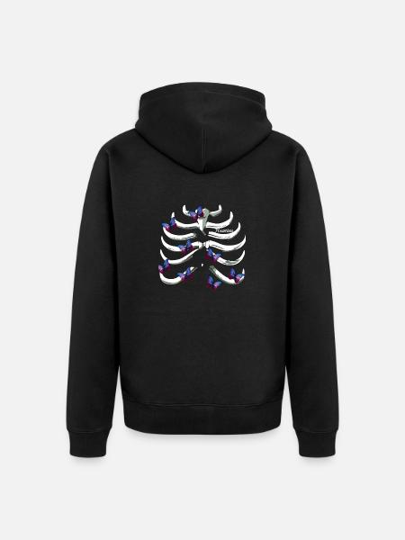 heartless - Unisex Premium Bio Zip Hoodie - Schwarz