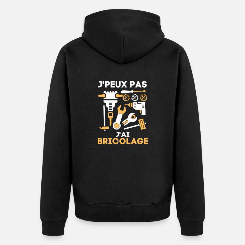 Bricoleur bricolage bricoler - Veste à capuche bio Premium Unisexe - noir