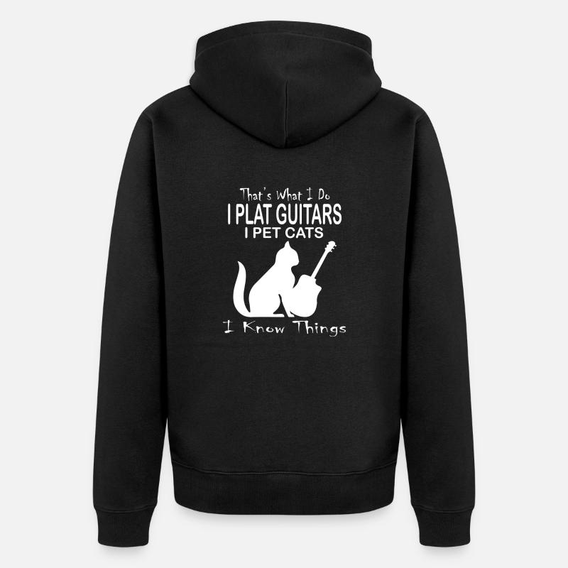Chat Katze - Veste à capuche bio Premium Unisexe - noir