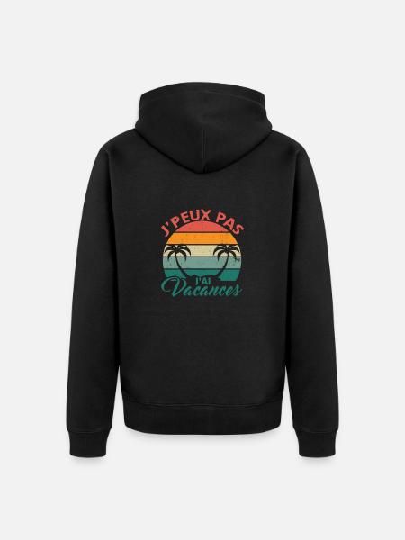 Vacances d été - Veste à capuche bio Premium Unisexe - noir