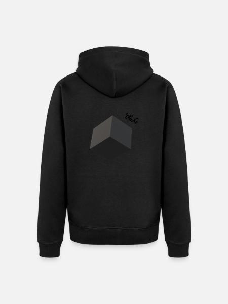 Cube 3D - Unisex Premium Bio Zip Hoodie - Schwarz