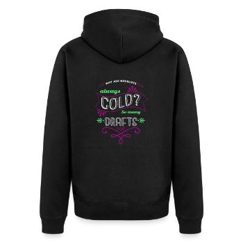 meilleur comptable chemise d’art vert j’adore les livres - Veste à capuche bio Premium Unisexe - noir - Dos - Nico (187cm)