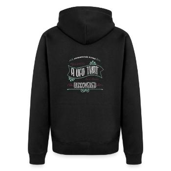 Dictons d’humour de science-fiction - Veste à capuche bio Premium Unisexe - noir - Dos - Nico (187cm)