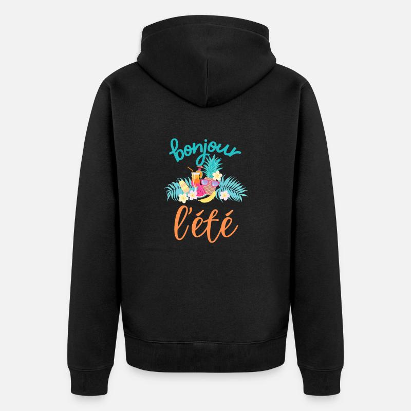Bonjour l été - Veste à capuche bio Premium Unisexe - noir