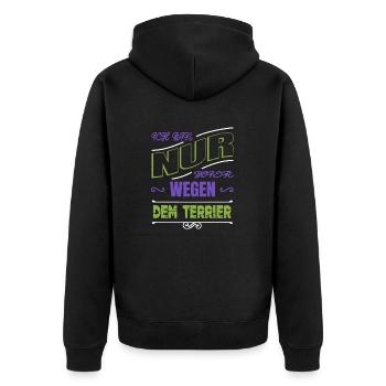 déclaration cool disant geek bday drôle grand danois - Veste à capuche bio Premium Unisexe - noir - Dos - Nico (187cm)