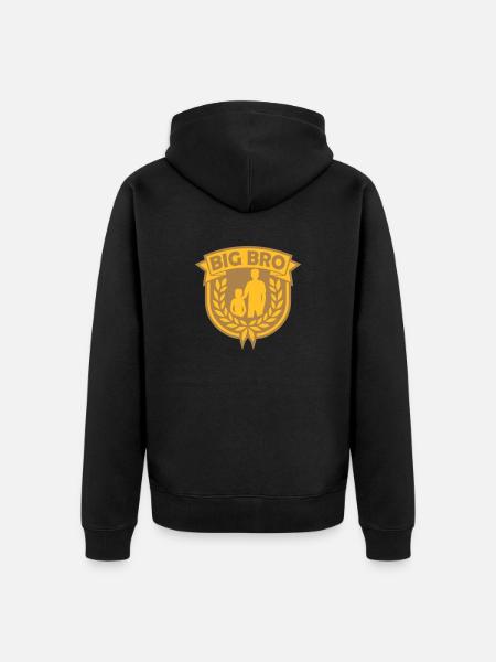 Team Banner Big Brother - Unisex Premium Organic Zip Hoodie - black