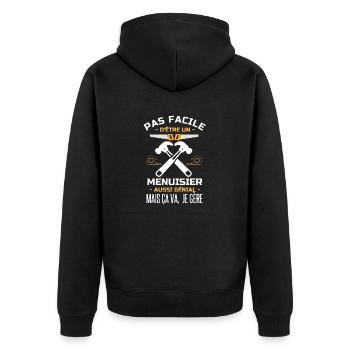 Pas facile d être un Menuisier aussi génial 1 - Veste à capuche bio Premium Unisexe - noir - Dos - Nico (187cm)