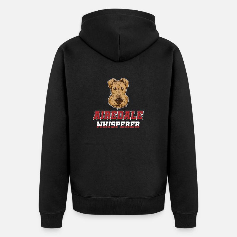 Airedale Terrier Chien - Veste à capuche bio Premium Unisexe - noir