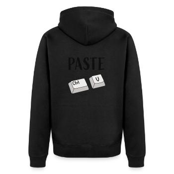 Ctrl V Insérer - Veste à capuche bio Premium Unisexe - noir - Dos - Nico (187cm)