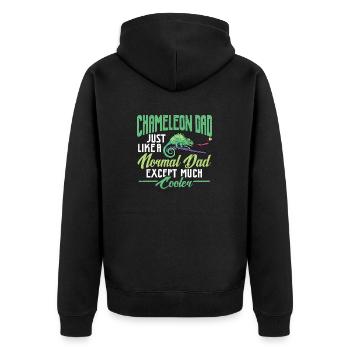 Herpétologiste des reptiles lézards caméléons - Veste à capuche bio Premium Unisexe - noir - Dos - Nico (187cm)