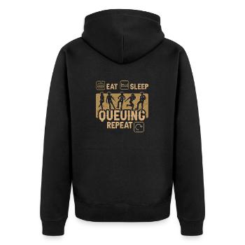 Line Dancing Cowboy Texas Line Dance Cadeau - Veste à capuche bio Premium Unisexe - noir - Dos - Nico (187cm)
