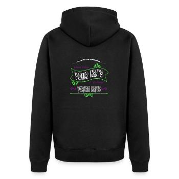 jokes creativewriting blogger cool awesome - Unisex Premium Organic Zip Hoodie - black - Back - Nico (187cm)