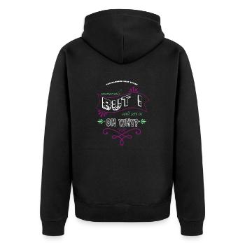 profession health informatics specialist tshirts - Unisex Premium Bio Zip Hoodie - Schwarz - Hinten - Nico (187cm)