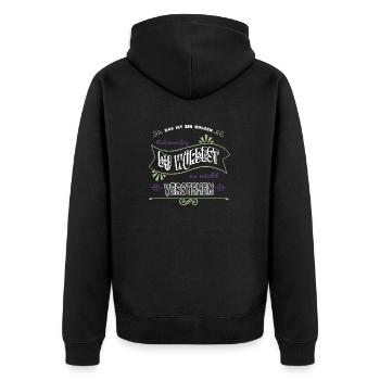 lieben tier haustier spruch chihuahua humor lustig - Unisex Premium Bio Zip Hoodie - Schwarz - Hinten - Nico (187cm)