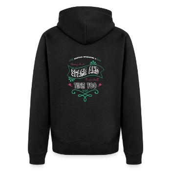 cool astrology humor present conspiracy gift funny - Unisex Premium Organic Zip Hoodie - black - Back - Nico (187cm)
